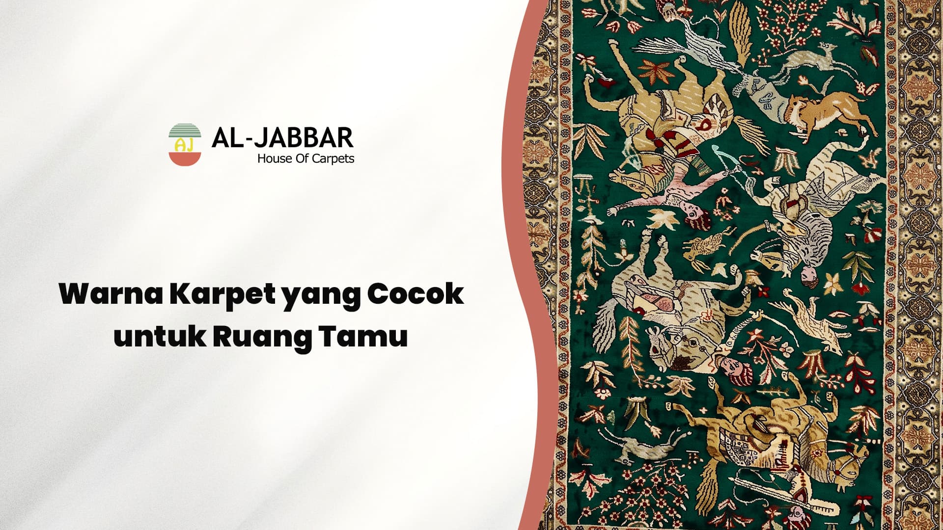 Warna karpet yang cocok untuk ruang tamu dengan sofa abu-abu dari Al-Jabbar Carpets